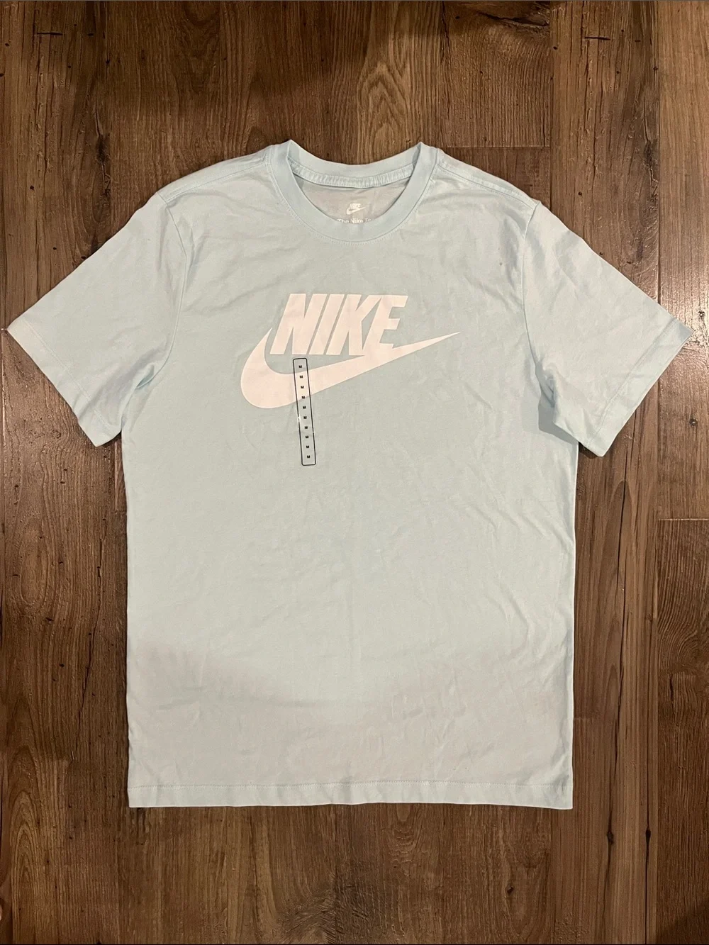Nike Light Mint Green Aqua Blue Short Sleeve Tee with White Swoosh